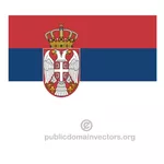Флаг Сербской вектор