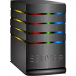 Glanzende computer server vector afbeelding