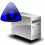 Obrázek vektorové ikony serveru domény