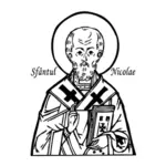 Saint Nicholas portret vector afbeelding