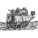 Gravure sur bois de navire