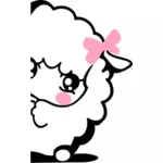 Shy lamb icon
