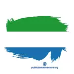 Bandiera della Sierra Leone dipinto sul muro