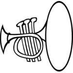 Vektorbild av en enkel trumpet