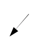 Jednoduchá šipka silueta vektor