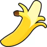 Eenvoudige gepelde banaan vector tekening