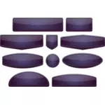Vektor seni klip bentuk geometris dua warna ungu