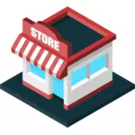 Şeker dükkanı vektör simgesi