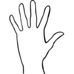 Gráficos de vetor de contorno de palma da mão aberta