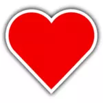 Vektorritning av hjärtat ikonen med skugga