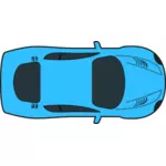 Ilustração em vetor azul corrida carro