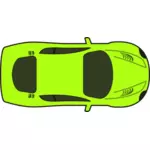Verde brillante ilustración vectorial de coche de carreras