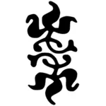 Jednoduchý černý japonský symbol