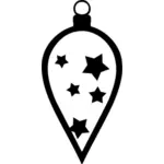 Bauble silhouette with stars