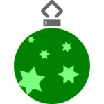 Groene sterren op kerst bal