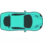 ターコイズ ブルーのレース車ベクトル描画