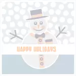 Muñeco de nieve feliz Navidad tarjeta de felicitación vector de la imagen