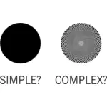 Two black and white circles