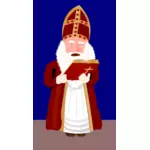 Sinterklaas läsning från Bibeln vektorbild
