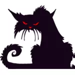 Gambar kucing pemarah vektor