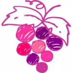 Imagem de uvas esboçado