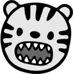Tiger tegneserie ansikt