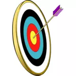 Flecha en la ilustración del vector de oro