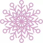 Roze sneeuwvlok