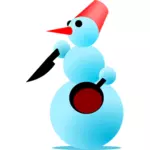 Snowman Cannibal vektor grafis