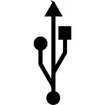 Simbol internasional seni klip USB vektor