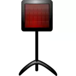 Solar panel with stand vector image