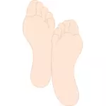 Grafika wektorowa stopy człowieka