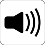 Векторное изображение значка звука громкоговорителя