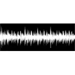 White sound wave vector clip art