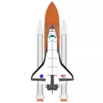 Vector de la lanzadera de espacio