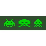 Space invaders pixel vektorbild