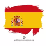 国旗的西班牙绘画描边