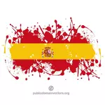 Spanische Flagge Tinte splatter