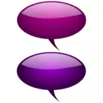 Maroon and pink speech bubbles vector illustration