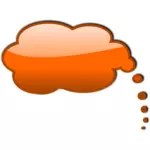 Oransje tenkning boble vector illustrasjon