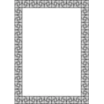 Gambar vektor perbatasan dekoratif bentuk simetris