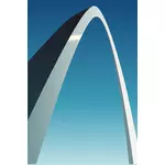Vector illustration of stainless steel arch