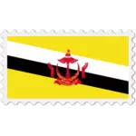 브루나이 국기 스탬프
