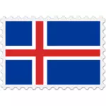 Island flagg stempel