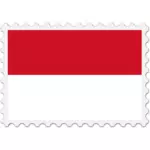 Indonesia flagg stempel