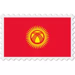 Kirgizistan flagga stämpel