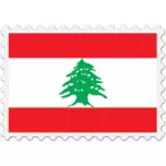 Razítko vlajka Libanonu