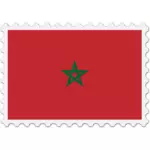 Timbre de drapeau Maroc