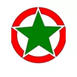 Imagen de vector emblema estrella