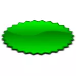 האיור וקטורית כוכב ירוק בצורת אליפסה
